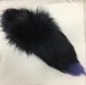 Dyed Periwinkle Silver Fox tail