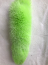 Dyed Chartreuse Green Arctic Fox Tail