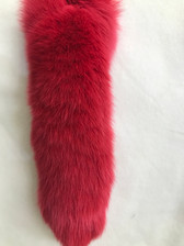 Dyed Lipstick Red Arctic Fox Tail