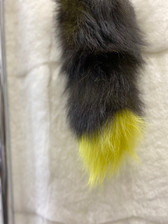 Dyed Lemon Silver Fox tail