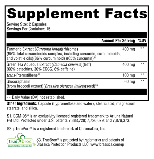 Cytokine Balance - AKA- Nrf2 Activator™ Supplement Facts
Antioxidant & Detoxification Support Formula