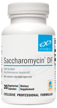 Saccharomycin® DF by Xymogen 
DNA-Verified Saccharomyces boulardii 