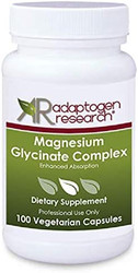 Magnesium Glycinate | 100 Vegetarian Capsules | Adaptogen Research