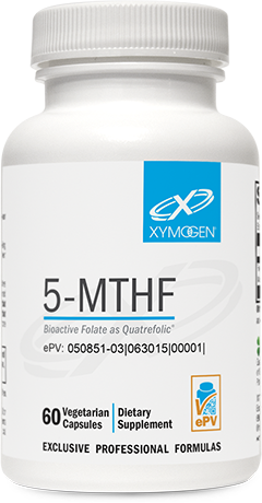 5-MTHF Xymogen
Bioactive Folate as Quatrefolic