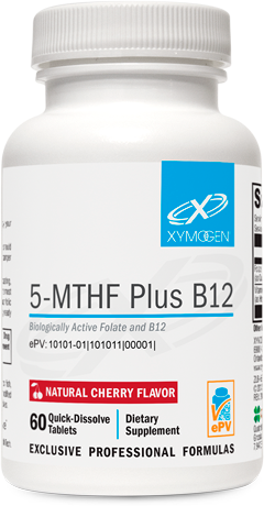 5-MTHF Plus B12 Xymogen Product
Biologically Active Folate and B12