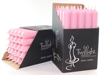 10" Pink Dinner Candle | 25 Pack