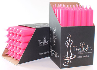 10" Fuchsia Dinner Candle | 25 Pack