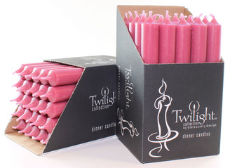 10" Dusty Rose Dinner Candle | 25 Pack
