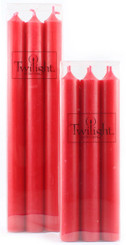 10" Red Dinner Candle | Six Pack