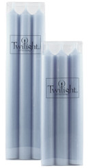 10" Blue Grey Dinner Candle | Six Pack