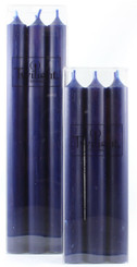 10" Navy Blue Dinner Candle | Six Pack