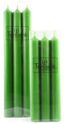 10" Green Dinner Candle | Six Pack