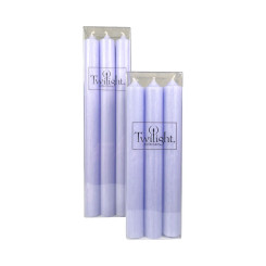 10" Periwinkle Dinner Candle | Six Pack