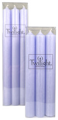 10" Periwinkle Dinner Candle | Six Pack