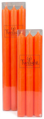 10" Neon Orange Dinner Candle | Six Pack