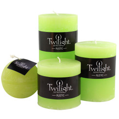 3" Rustic Ball Candle - Lime