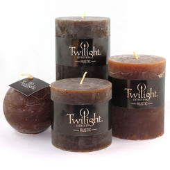 3" Rustic Ball Candle - Mocha