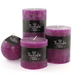3" Rustic Ball Candle - Aubergine