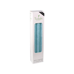 Blue Grey Eco Dinner Candle | 6 Pack