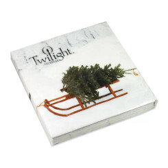  Xmas Sled Luncheon Napkin