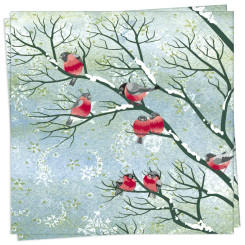 Winter Birds Cocktail Napkin