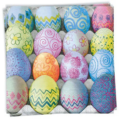Coloured Eggs Luncheon Napkin