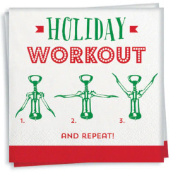 Holiday Workout Cocktail Napkins