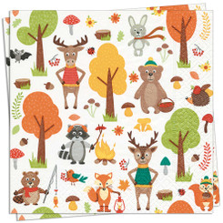 Woodland Animals Luncheon Napkin