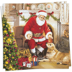 Welcome Father Xmas Luncheon Napkin