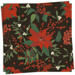 Graphically Poinsettia Luncheon Napkin