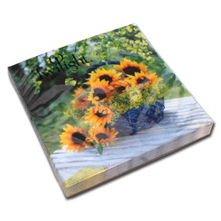 Basket of Sunflowers Luncheon Napkin