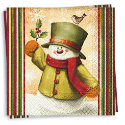 Hello Snowman Luncheon Napkin