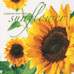 Composition of Sunflowers Cocktail Napkin