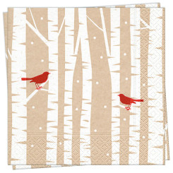Red birds Luncheon Napkin