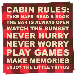 Cabin Rules Cocktail Napkins