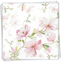 Pink Floral Luncheon Napkin