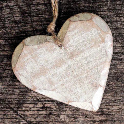 Wooden Heart Luncheon Napkin