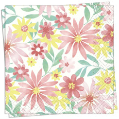 Pastel Blooms Luncheon Napkin