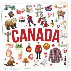 Canadian Icons Luncheon Napkin