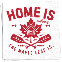 Home Is - White Luncheon Napkin