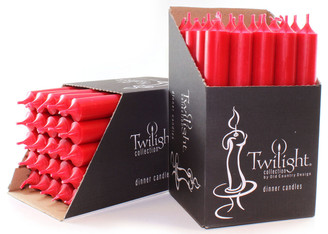 10" Red Dinner Candle | 25 Pack