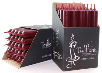 10" Bordeaux Dinner Candle | 25 Pack
