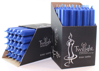 10" Cobalt Blue Dinner Candle | 25 Pack