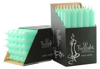 10" Mint Dinner Candle | 25 Pack