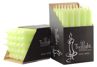 10" Pastel Green Dinner Candle | 25 Pack
