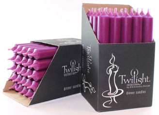 10" Aubergine Dinner Candle | 25 Pack