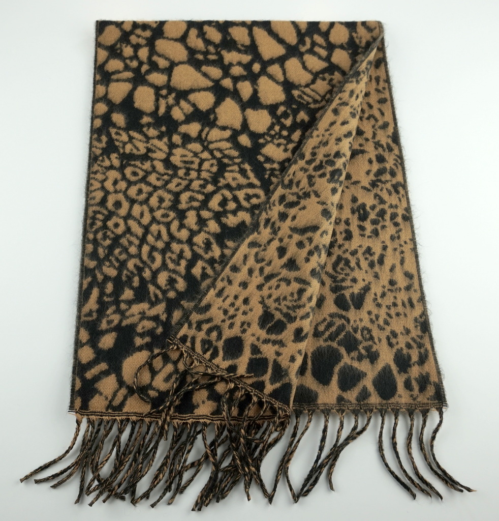 Leopard Print Cashmere Scarf