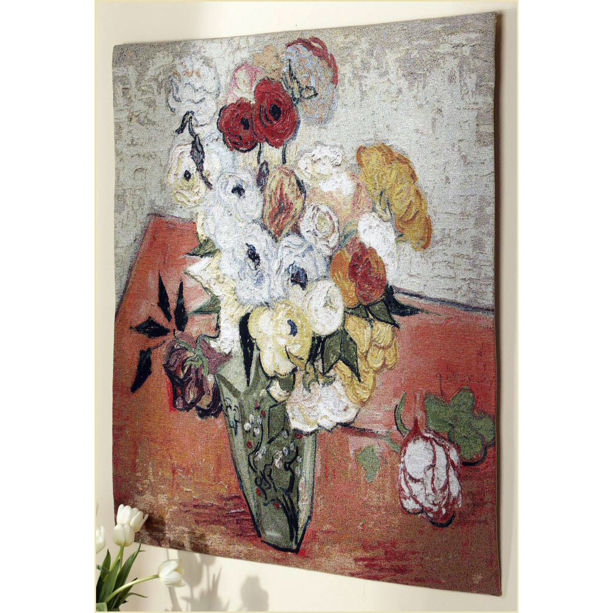 Roses and Anenomes Tapestry - La Bella Fiona