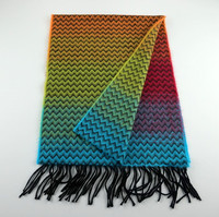 Ombre Scarf - Tangerine & Turquoise