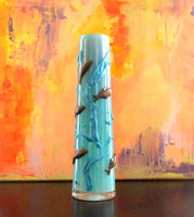 Poisson Aqua Blue Vase